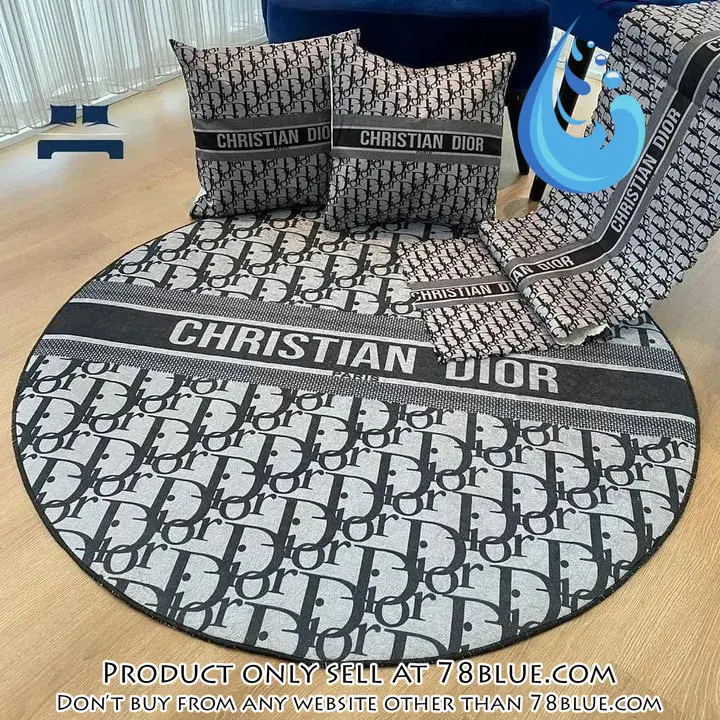Christian dior paris luxury brand fashion round rug carpet home decor special gift 78b0542562
